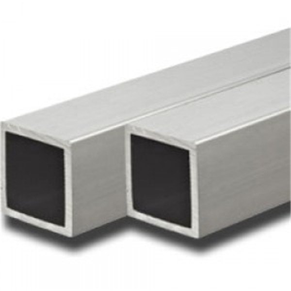 Tubo de aluminio argento cuadrado