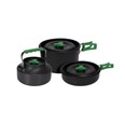 Juego de cacerolas de aluminio anodizado con asas de acero inox. 3 pi
