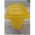 CONTENEDOR 120 LITROS CON TAPA Y RUEDAS - COLOR AMARILLO